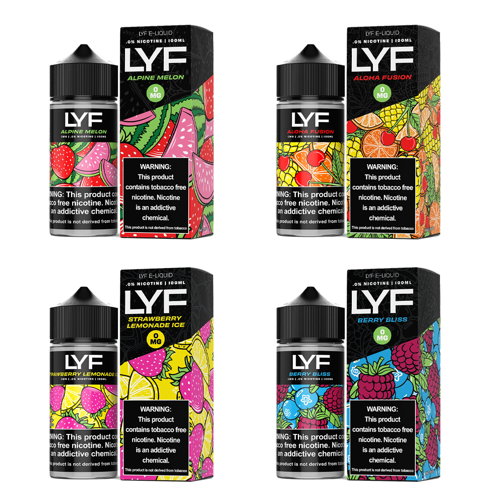 LYF Series E-Liquid 100mL (Freebase)-Group Photos