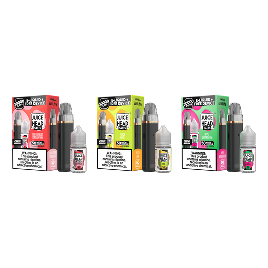 Juice Head x Uwell Caliburn G3 Lite Collab Bundle - Group Photo with Packaging
