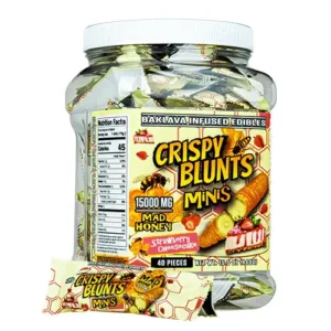 STNR Mad Honey Crispy Blunts Minis (40ct Jar) | Peanut Butter with Packaging
