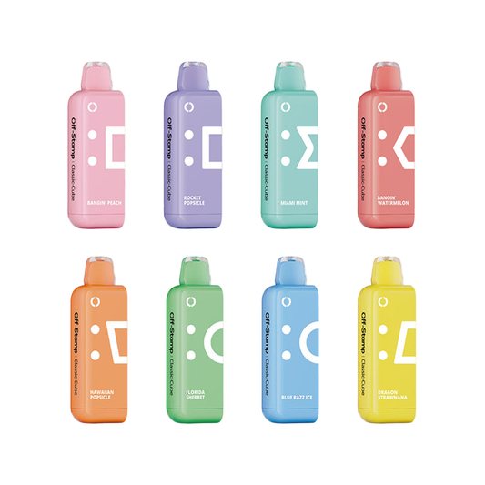 Off Stamp X Cube Disposable POD | 25000 Puff | 18mL | 50mg | MOQ 5 |  Group Photo