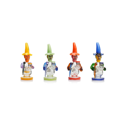 Lookah 12” Cool Mystic Wizard Dab Rig (WPC1220YL) - Group Photo