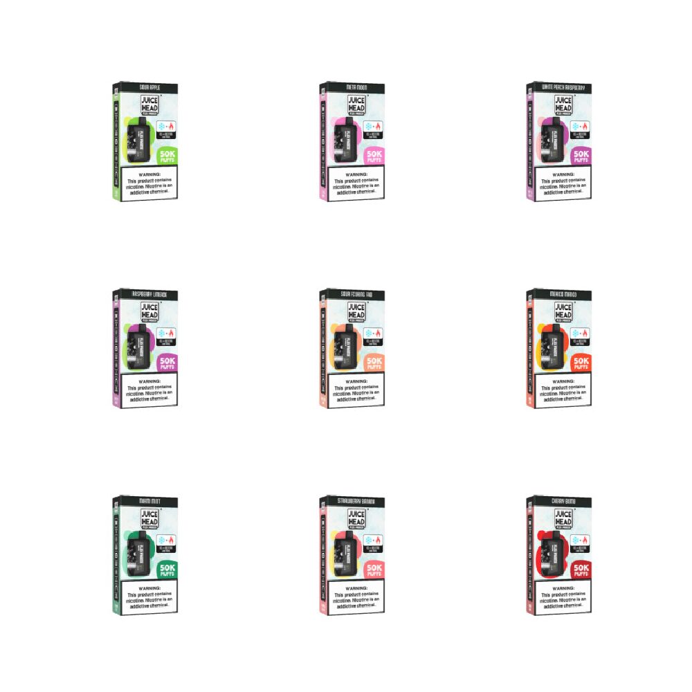 Juice Head Flex Freeze (Dispo) | 50000 Puff | 24mL | 50mg | Group Photo