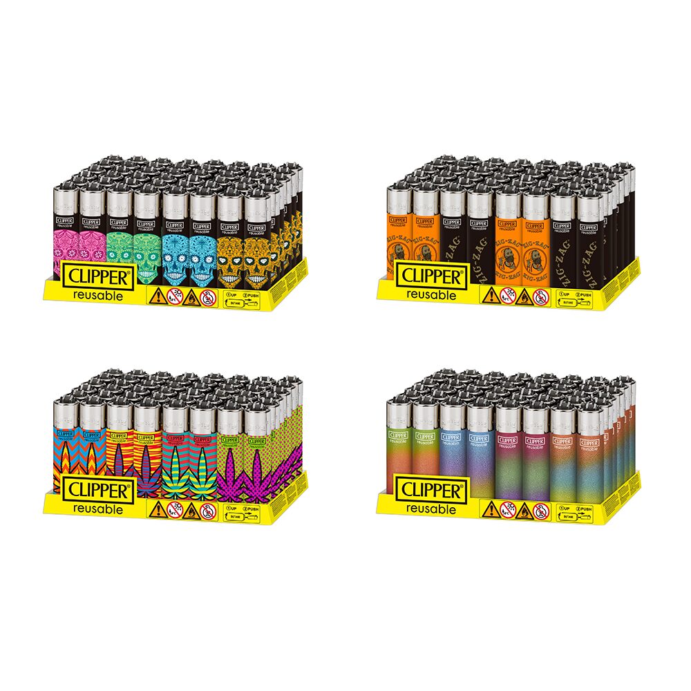 Clipper – DSPLY 48pc- Lighter CP11R Reusable Classic Large - Group Photo