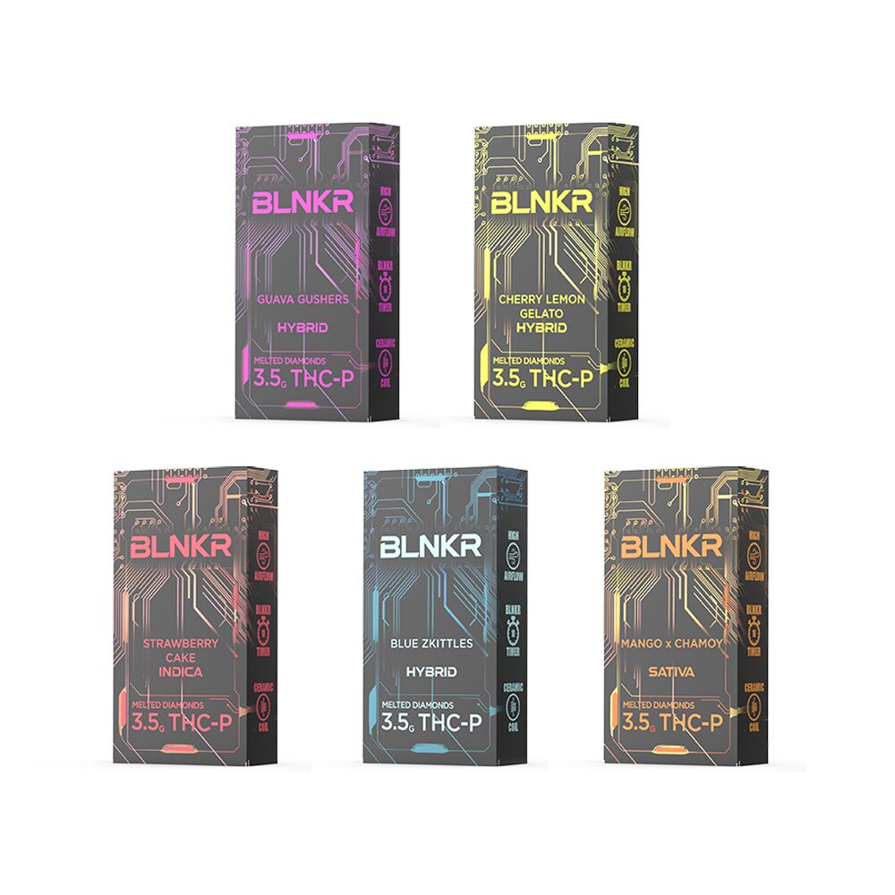 BLNKR (DispoDelta)(3.5g) Melted Diamonds THC-P - Group Photo