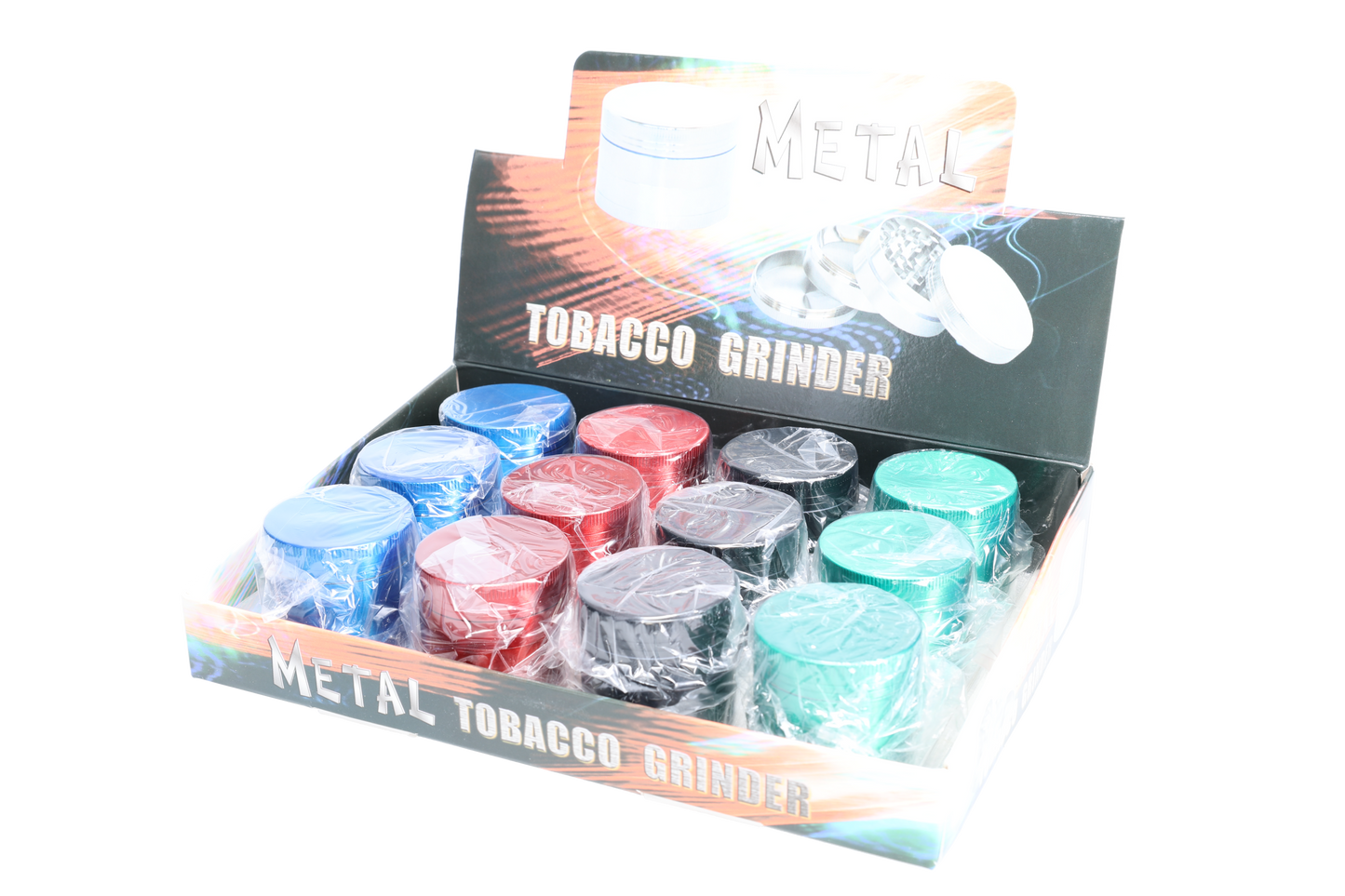 Non branded (DISPLY 12pc)(Grinder)(Metal) GR11 1.5″ 4-Part