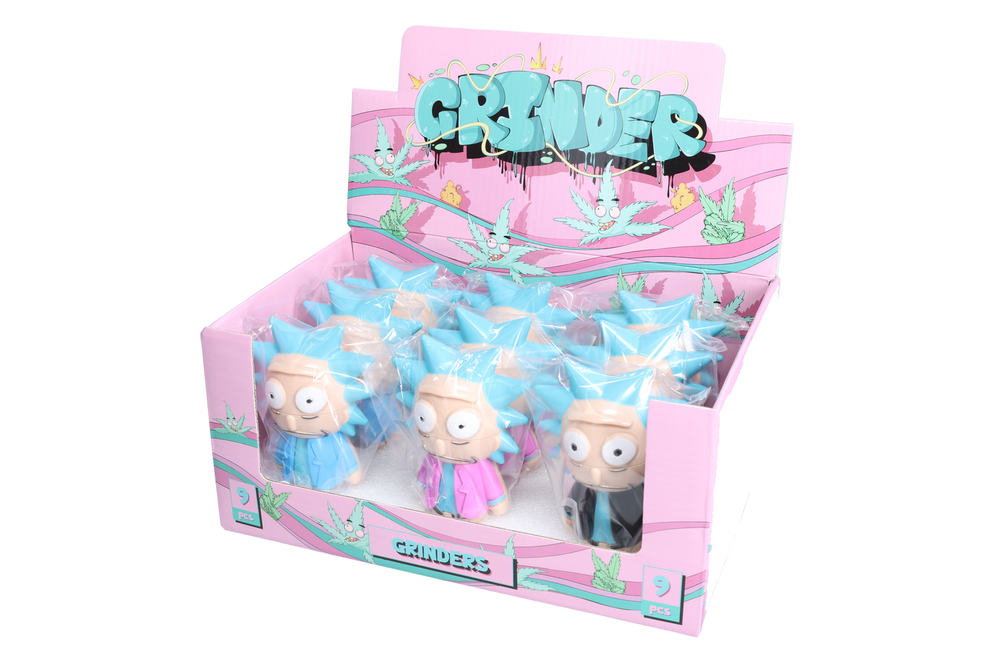 Non branded (DISPLY 9pc)(Grinder)(Plastic) GR31
