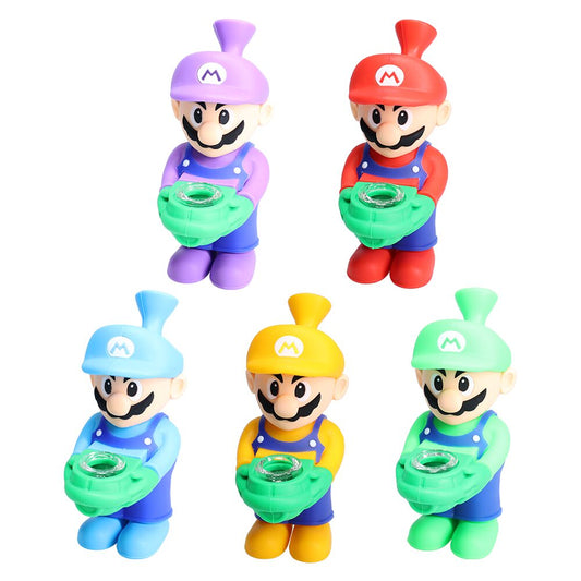 Non branded (Hand Pipe)(1-Pack) SHP19 6″ Silicone Character - Group Photo