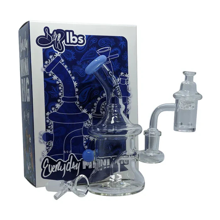 Dogg Lbs (Water Pipe) Everyday 6.5" Color Mini Rig Box Set with Banger & Carb Cap
