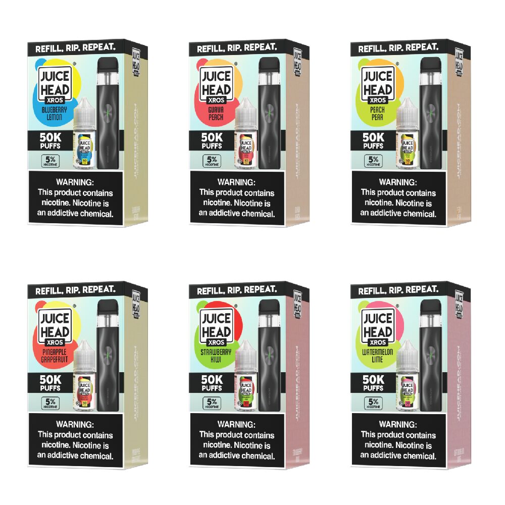 Vaporesso XROS 4 Mini Pod System + Juice Head 30mL (Collab Bundle) - Group Photo