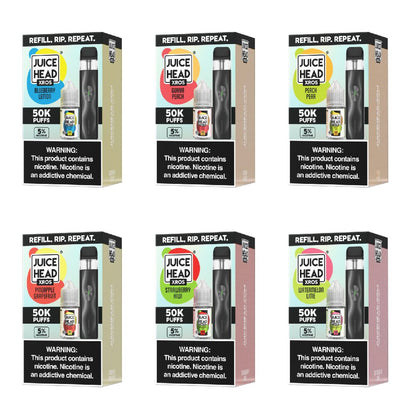 Vaporesso XROS 4 Mini Pod System + Juice Head 30mL (Collab Bundle) - Group Photo