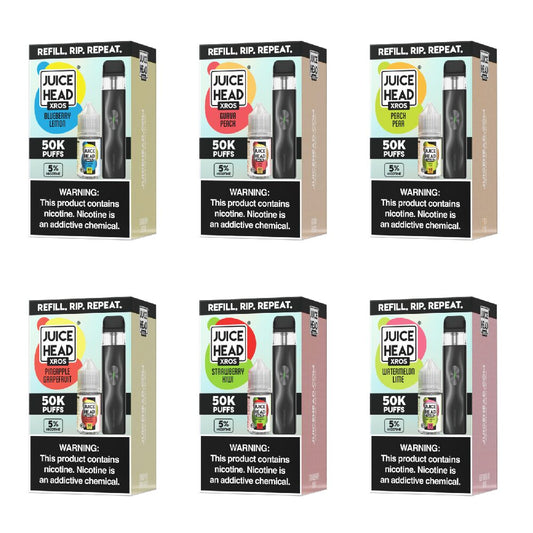 Vaporesso XROS 4 Mini Pod System + Juice Head 30mL (Collab Bundle) - Group Photo