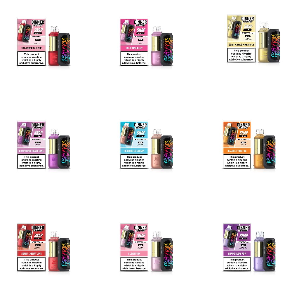 Dinner Lady Snap Pro (Dispo KIT)(35000Puff)(16mL) Dispo + Power Dock - Group Photo