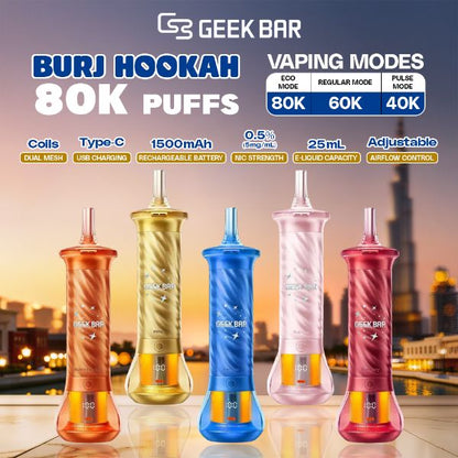 Geek Bar Burj (Dispo) (80000Puff) (25mL) - Group Photo
