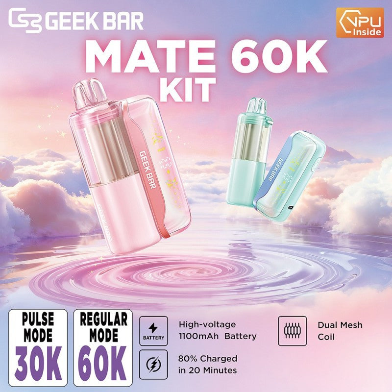 Geek Bar Mate (Dispo KIT) (60000Puff)(15mL) Dispo + Power Dock - Group Photo