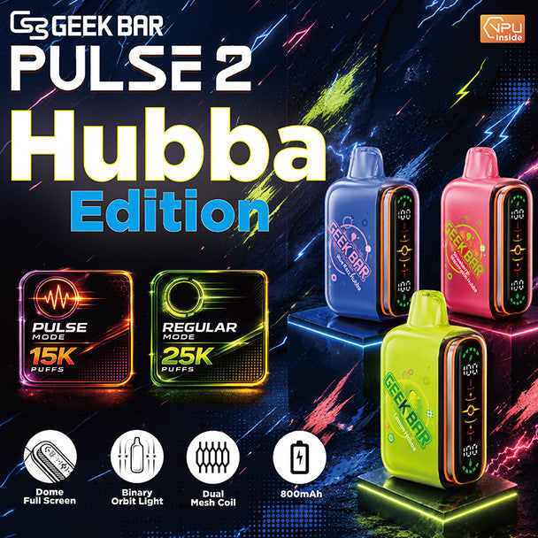 Geek Bar Pulse 2 (Dispo) (25000Puff)(16mL) Hubba Edt. - Group Photo