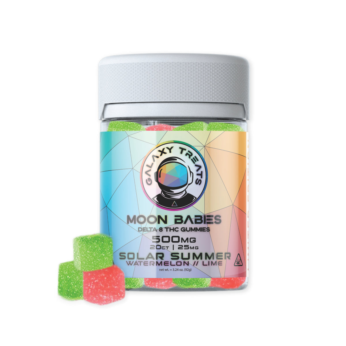 Galaxy Treats Moon Babies Gummies | 20 Per Bottle   Delta 8/THC-O/HHC/Delta 9