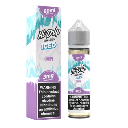 Hi-Drip Classics Series E-Liquid 60mL (Freebase) | Grape Iced with Packaging