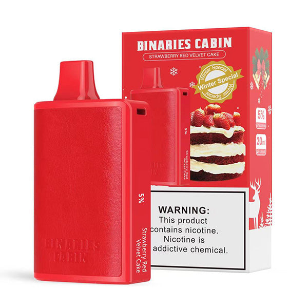 HorizonTech Binaries Cabin Disposable 10,000 puffs 20mL 50mg | MOQ 10 | Strawberry Red Velvet Cake with Packaging