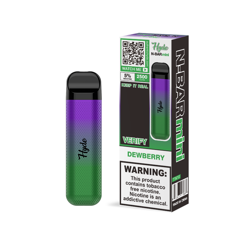 Hyde N-Bar Mini Disposable 2500 Puffs 7mL 50mg | MOQ 10 | Dewberry with Packaging