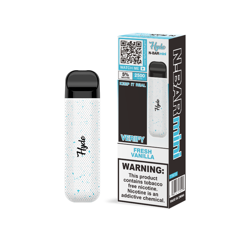 Hyde N-Bar Mini Disposable 2500 Puffs 7mL 50mg | MOQ 10 | Fresh Vanilla with Packaging