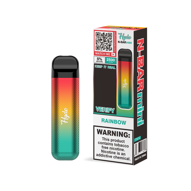 Hyde N-Bar Mini Disposable 2500 Puffs 7mL 50mg | MOQ 10 | Raainbow with Packaging