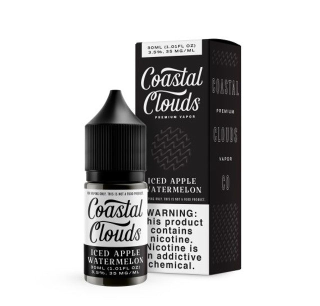 Coastal Clouds Salt Series E-Liquid 30mL (Salt Nic) | Iced Apple Watermelon with packaging