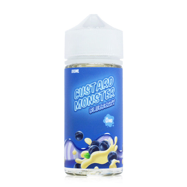 Jam Monster Custard & Custard Swirl Series E-Liquid 100mL (Freebase) - Blueberry