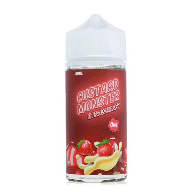 Jam Monster Custard & Custard Swirl Series E-Liquid 100mL (Freebase) - Strawberry 