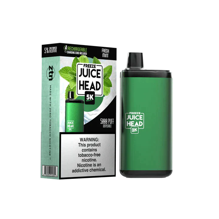 Juice Head 5K Disposable 5000 Puffs 14mL 50mg | MOQ 10 | Fresh Mint Freeze with Packaging