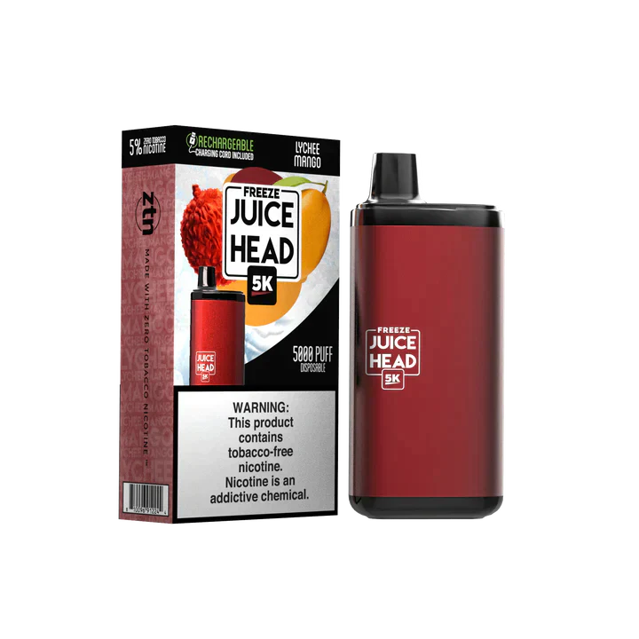 Juice Head 5K Disposable 5000 Puffs 14mL 50mg | MOQ 10 | Lychee Mango Freeze with Packaging