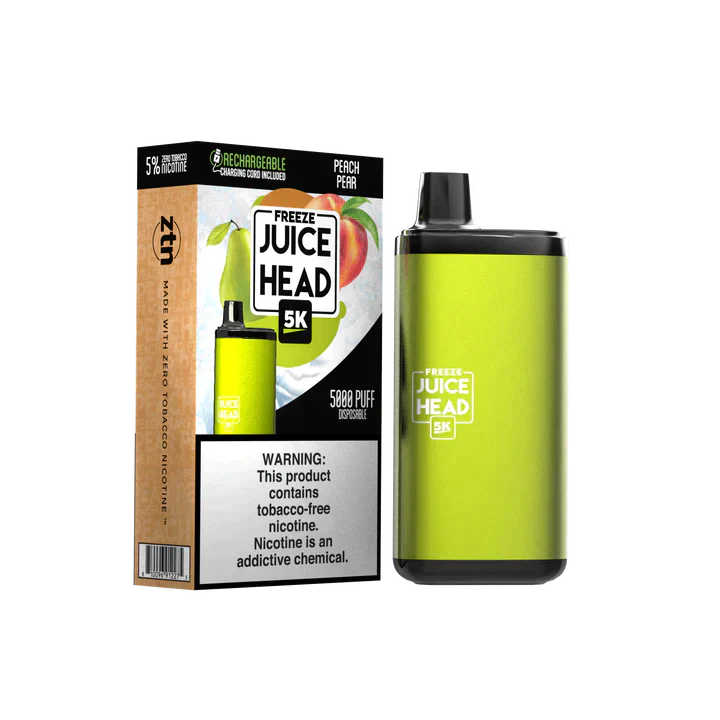 Juice Head 5K Disposable 5000 Puffs 14mL 50mg | MOQ 10 | Peach Pear Freeze with Packaging