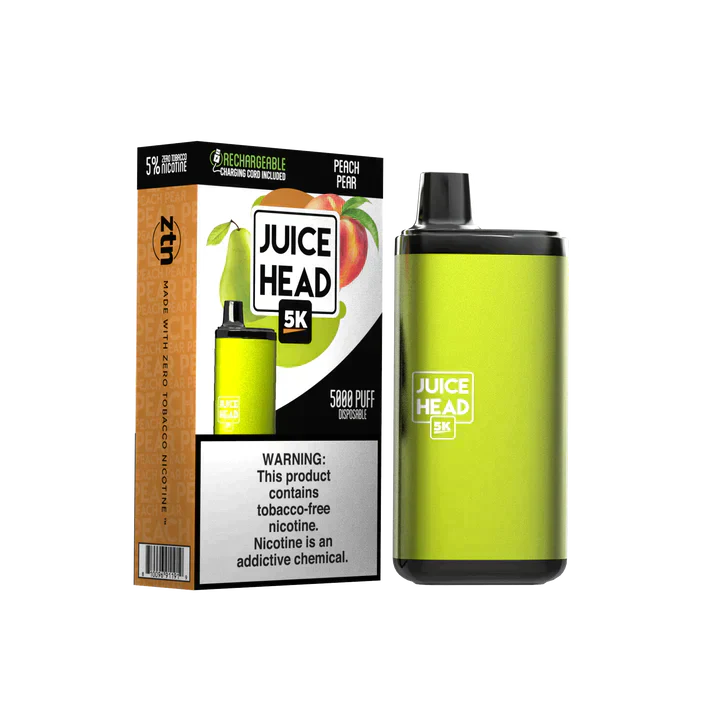 Juice Head 5K Disposable 5000 Puffs 14mL 50mg | MOQ 10 | Peach Pear with Packaging