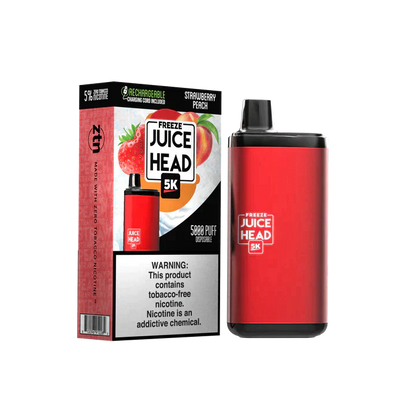 Juice Head 5K Disposable 5000 Puffs 14mL 50mg | MOQ 10 | Strawberry Peach Freeze with Packaging