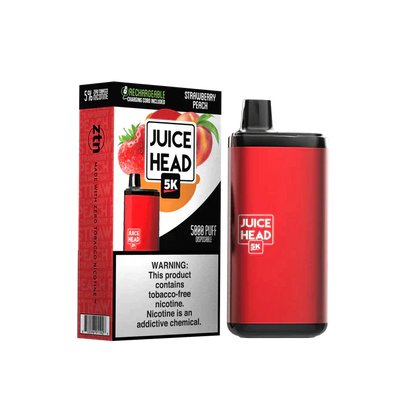Juice Head 5K Disposable 5000 Puffs 14mL 50mg | MOQ 10 | Strawberry Peach with Packaging