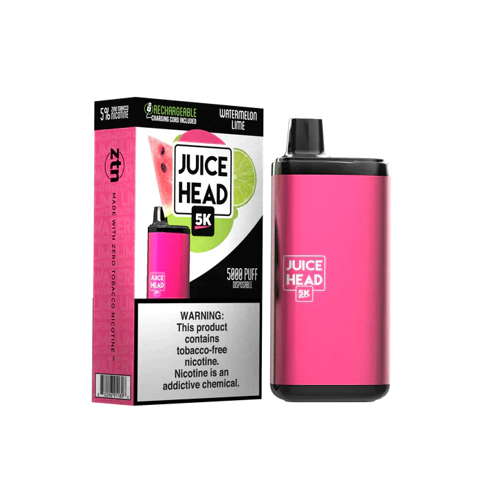 Juice Head 5K Disposable 5000 Puffs 14mL 50mg | MOQ 10 | Watermelon Lime with Packaging