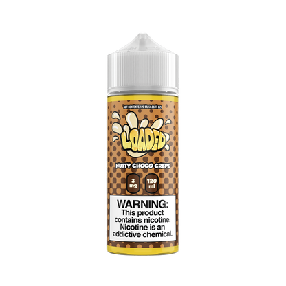 LOADED Series E-Liquid | 120mL | 3mg | Freebase | Nutty Choco Crepe