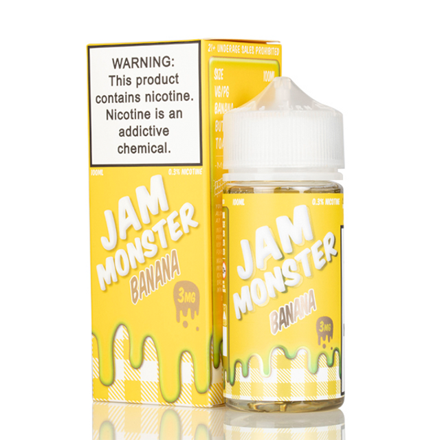 Jam Monster Series E-Liquid 100mL - Freebase - Banana / 3mg