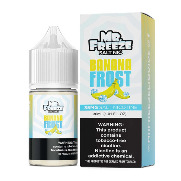 Mr. Freeze TFN Salt Series E-Liquid 30mL (Salt Nic) - Banana Frost with packaging