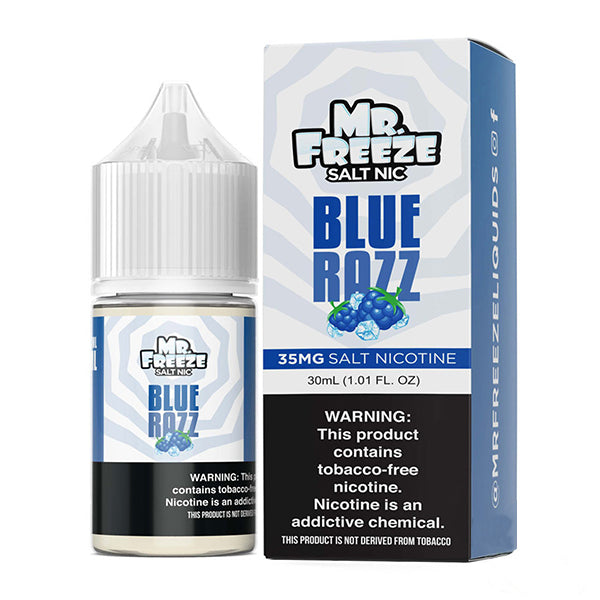 Mr. Freeze TFN Salt Series E-Liquid 30mL (Salt Nic) - Blue Razz with packaging