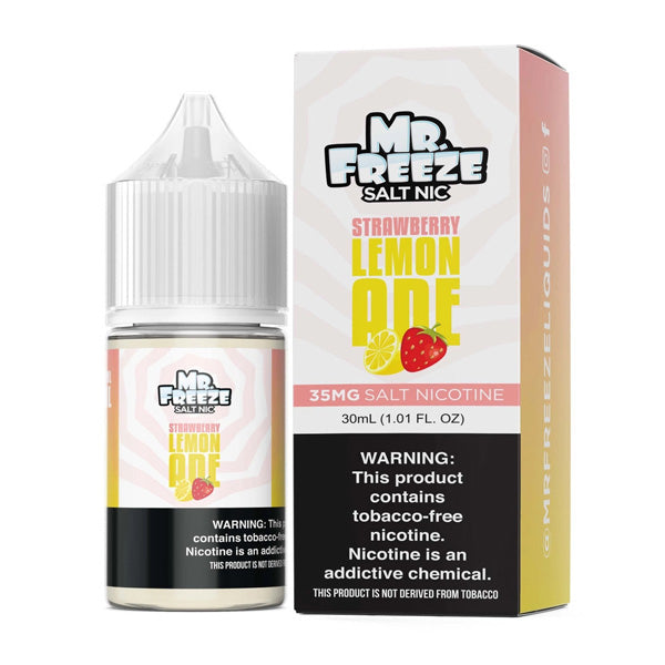 Mr. Freeze TFN Salt Series E-Liquid 30mL (Salt Nic) - Strawberry Lemonade with packaging