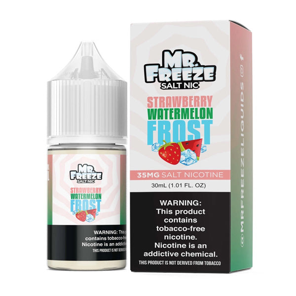 Mr. Freeze TFN Salt Series E-Liquid 30mL (Salt Nic) - Strawberry Watermelon Frost with packaging