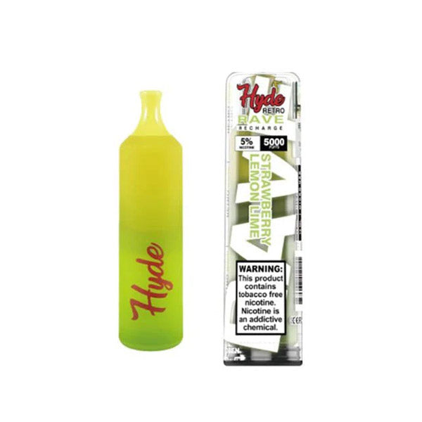 Hyde Retro RAVE Disposable 5000 Puffs 12mL 50mg | MOQ 10 | Strawberry Lemon Lime with Packaging