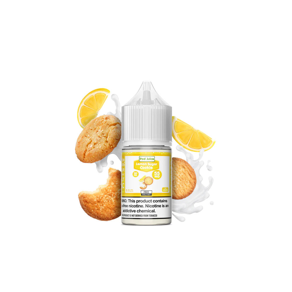 Pod Juice Salt TFN Series E-Liquid | 30mL | 55mg | (Salt Nic) | Lemon Sugar Cookies