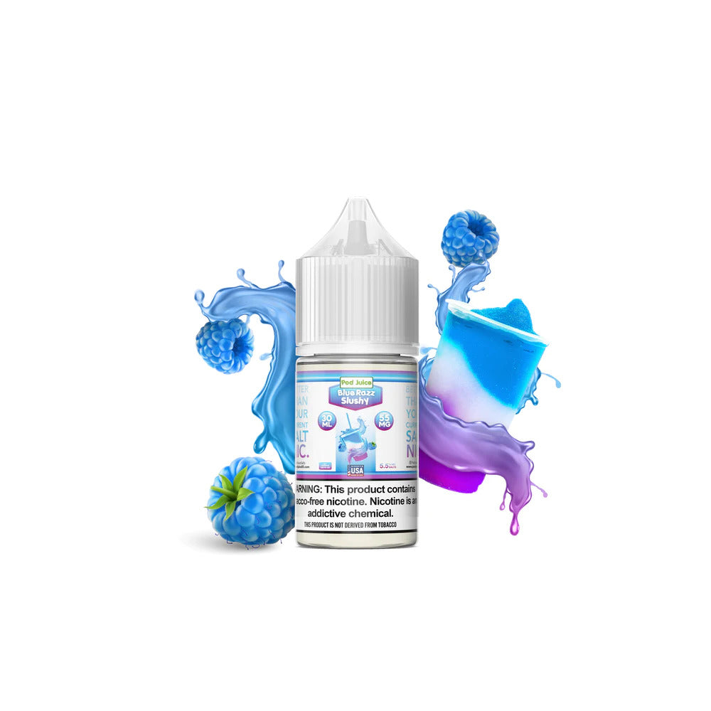 Pod Juice TFN Salt Series E-Liquid 30mL (Salt Nic) | 10mg - Blue Razz Slushy