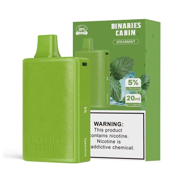 HorizonTech Binaries Cabin Disposable 10,000 puffs 20mL 50mg | MOQ 10 | Spearmint with Packaging