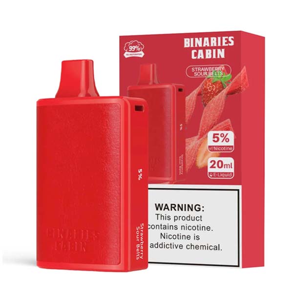 HorizonTech Binaries Cabin Disposable 10,000 puffs 20mL 50mg | MOQ 10 | Strawberry Sour Belts with Packaging