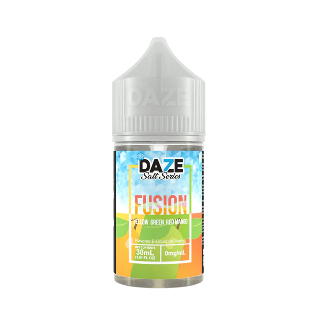 7Daze Fusion Salt Series E-Liquid 30mL (Salt Nic) Yellow Green Red Mango Iced