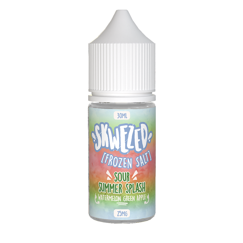 Skwezed Salt Series E-Liquid | 30mL | 25mg | Salt Nic | Frozen Sour Summer Splash (Watermelon Green Apple Ice)