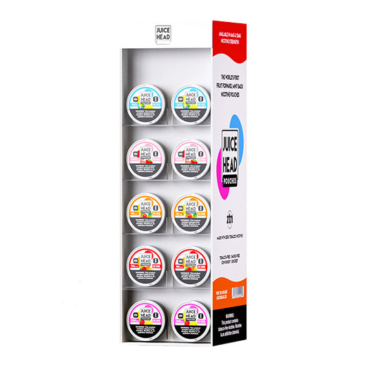 Juice Head ZTN Pouches 50pc Counter Display (17.5″ x 6.5″ x 6″)
