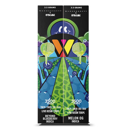 Sugar Extrax – Sugar X Wonderbrett | 3500 Puffs Disposable | THC-V + THC-B + D8 + D10 | (2-Pack)